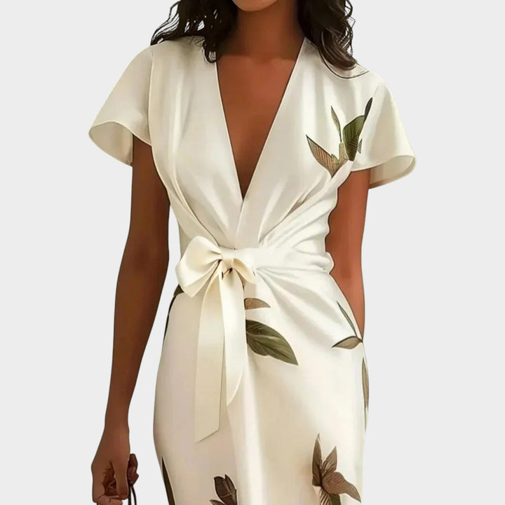 Floral Wrap Midi Dress