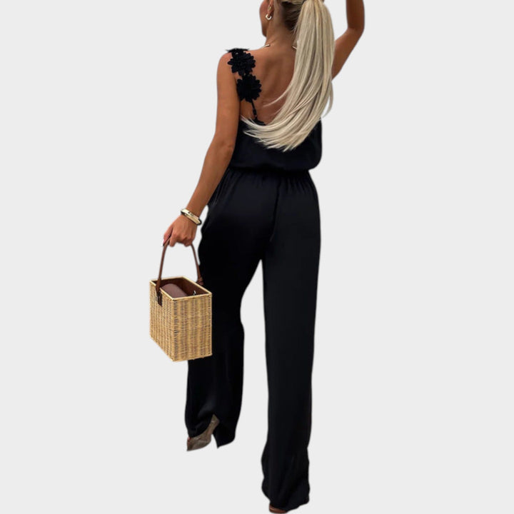 Floral Strap Wide-Leg Jumpsuit