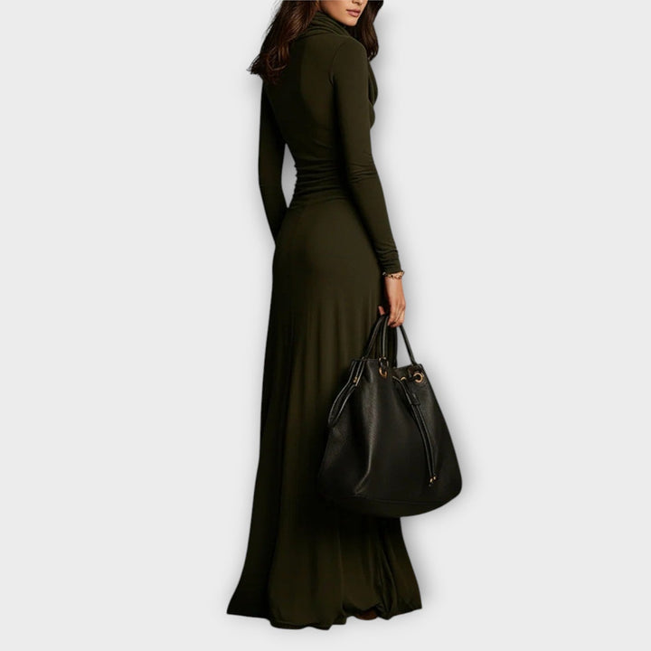 Draped Silhouette Maxi Dress