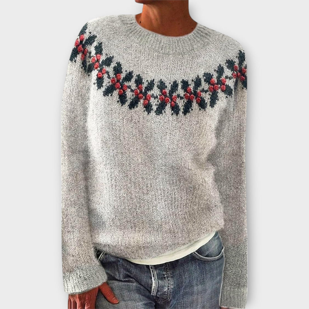 Women's Christmas Knit Crew Neck Sweater