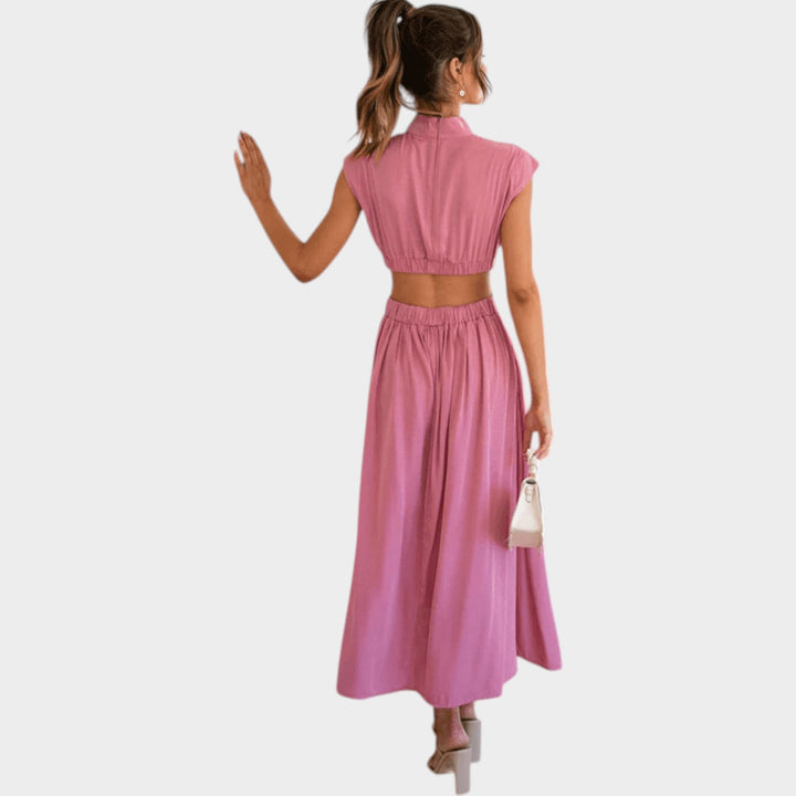 Elegant Cutout Flow Maxi Dress