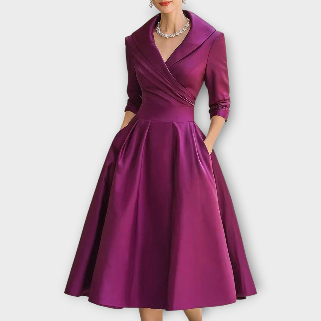Midi Dress in Satin