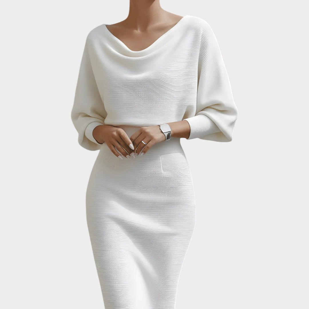 Elegant Ribbed Knit Two-Piece Set