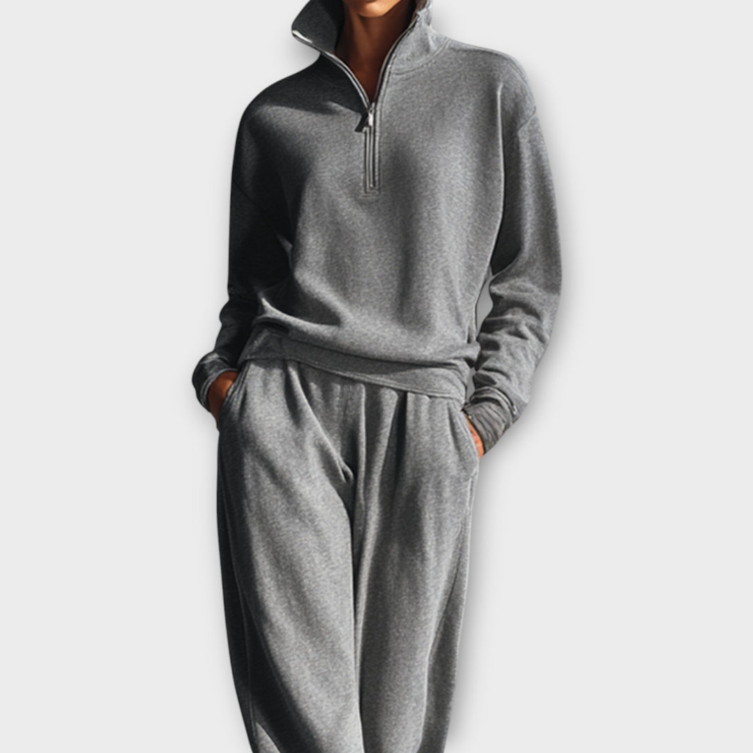 Relaxed Half-Zip Lounge Set