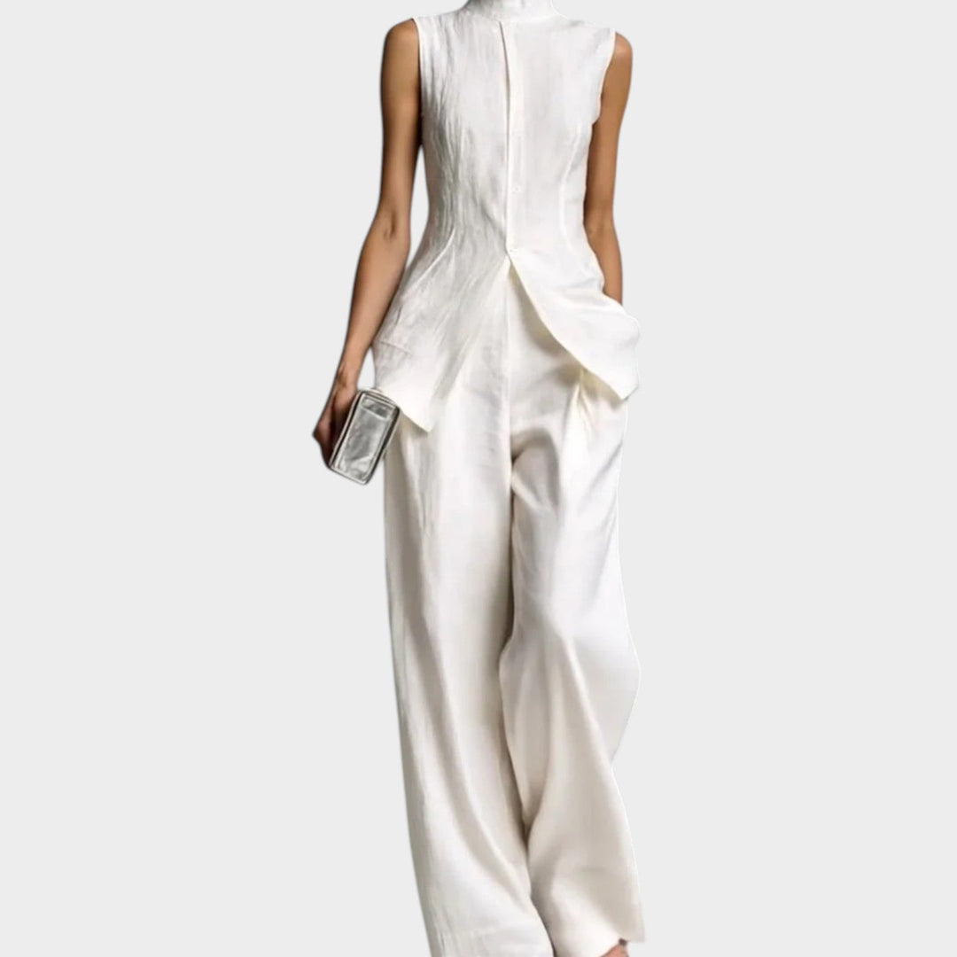 Structured High-Neck Tailored Set