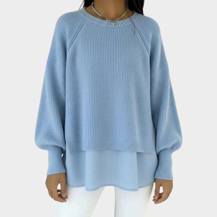 Women's Knit Sweater Two-Piece Layered