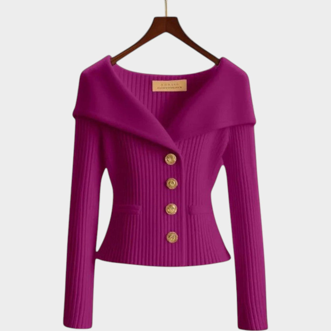 Women's Classic Soft Ribbed Knit Cardigan