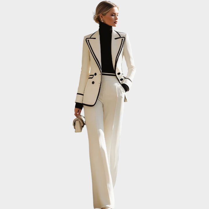 Women's Double-Breasted Blazer Suit Set