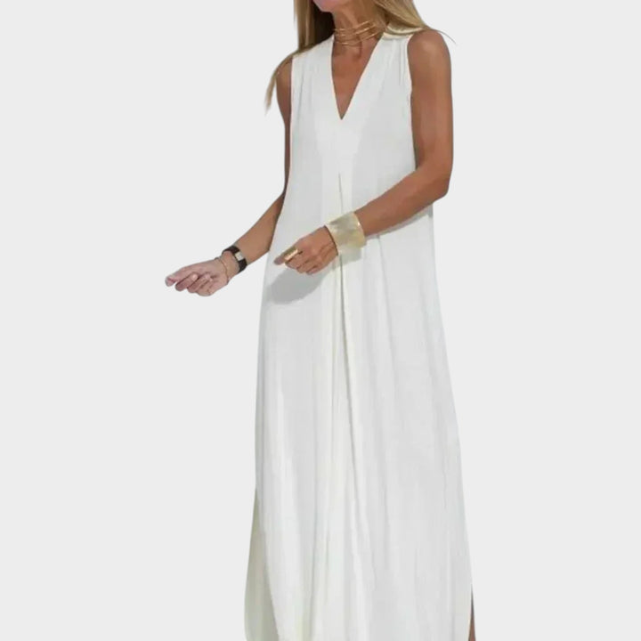 Relaxed V-Neck Maxi Dress