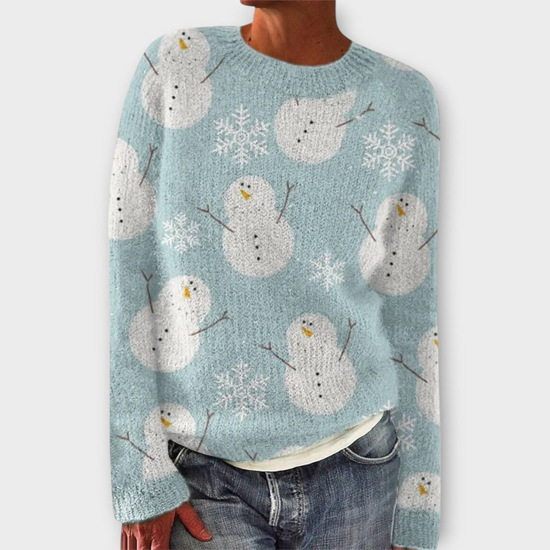 Women's Christmas Knit Crew Neck Sweater