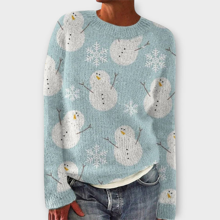 Women's Christmas Knit Crew Neck Sweater