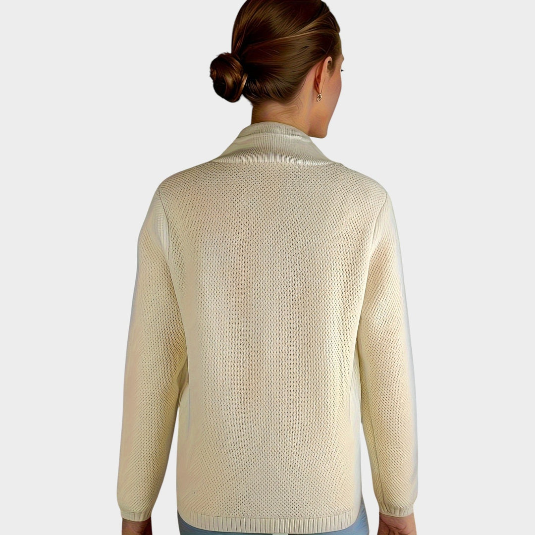 Women's Chunky Knit Cardigan Long Sleeve Button Front