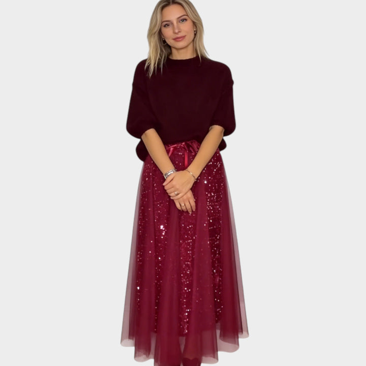 Women’s Sequin Top & Maxi Skirt Matching Set
