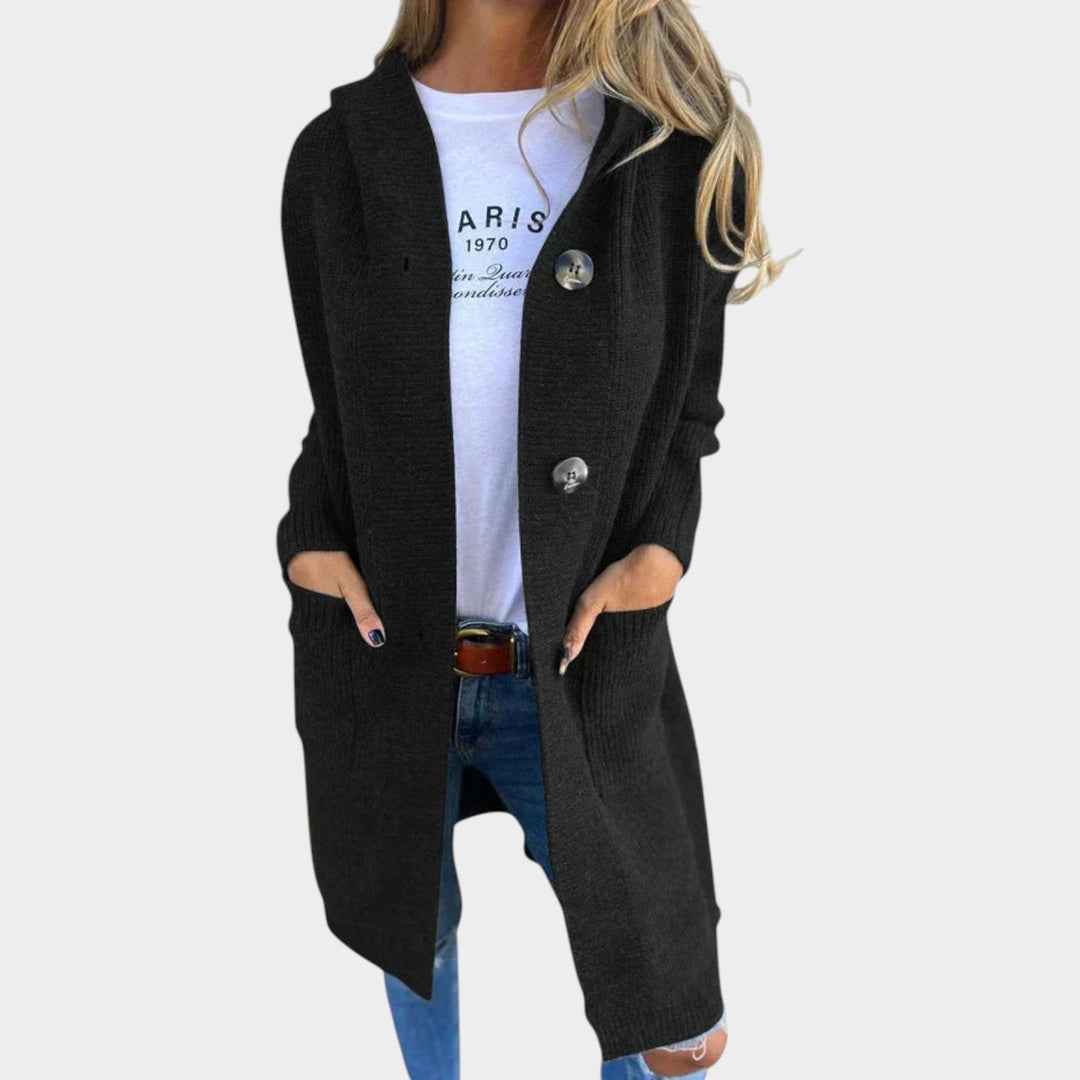 Women's Relaxed Open Neck Knit Cardigan
