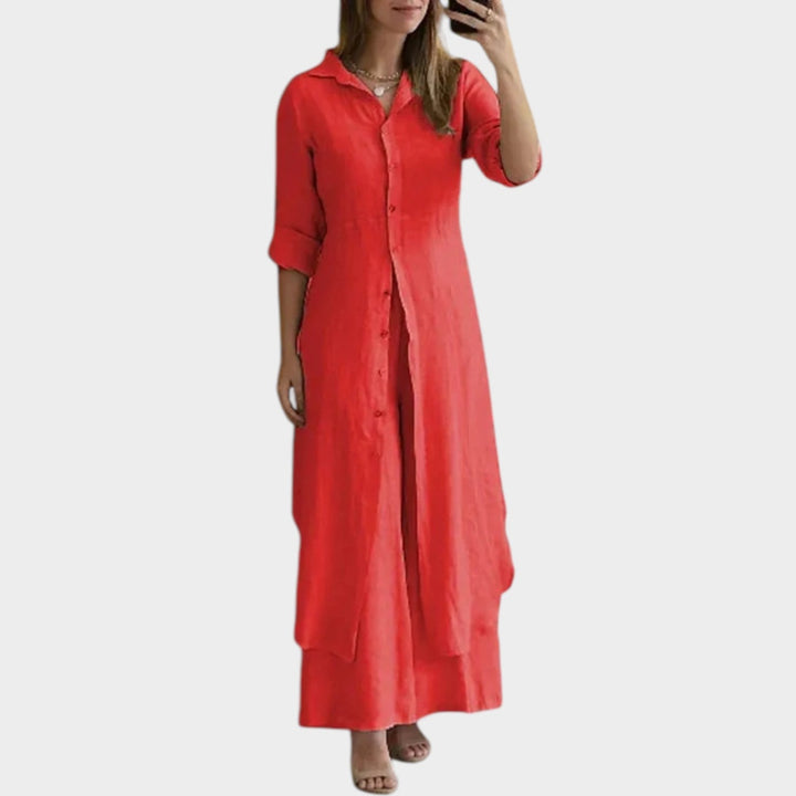 Effortless Button-Front Maxi Dress