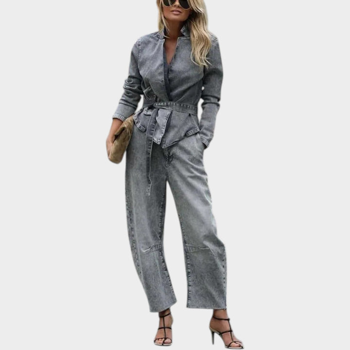 Casual Denim Jacket and Pants Set