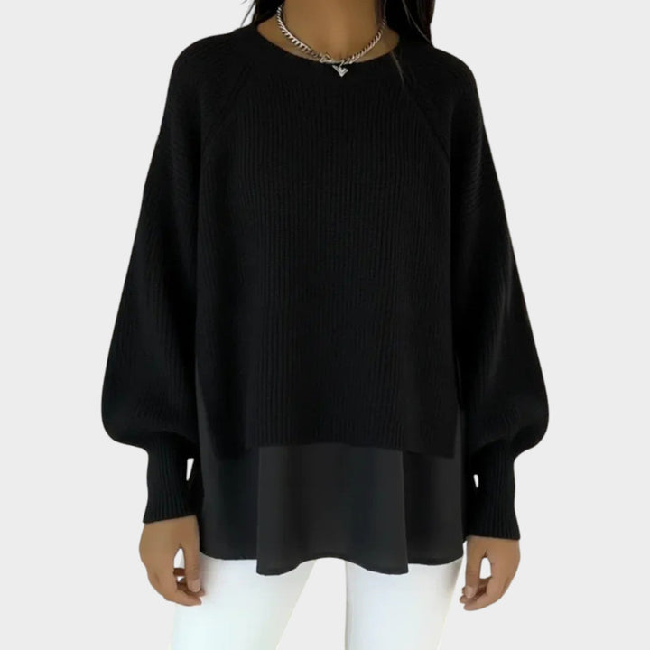 Women's Knit Sweater Two-Piece Layered