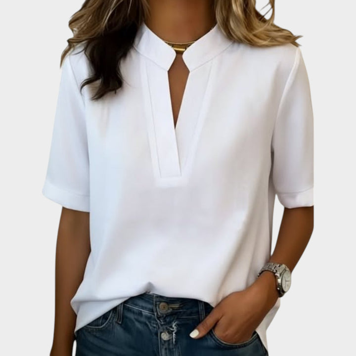 Relaxed V-Neck Blouse