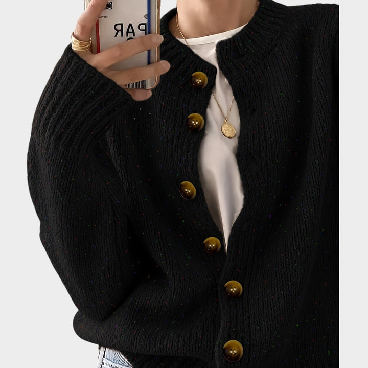 Women's Knit Cardigan Colorful Button Front