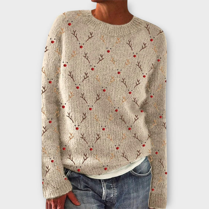 Women's Christmas Knit Crew Neck Sweater