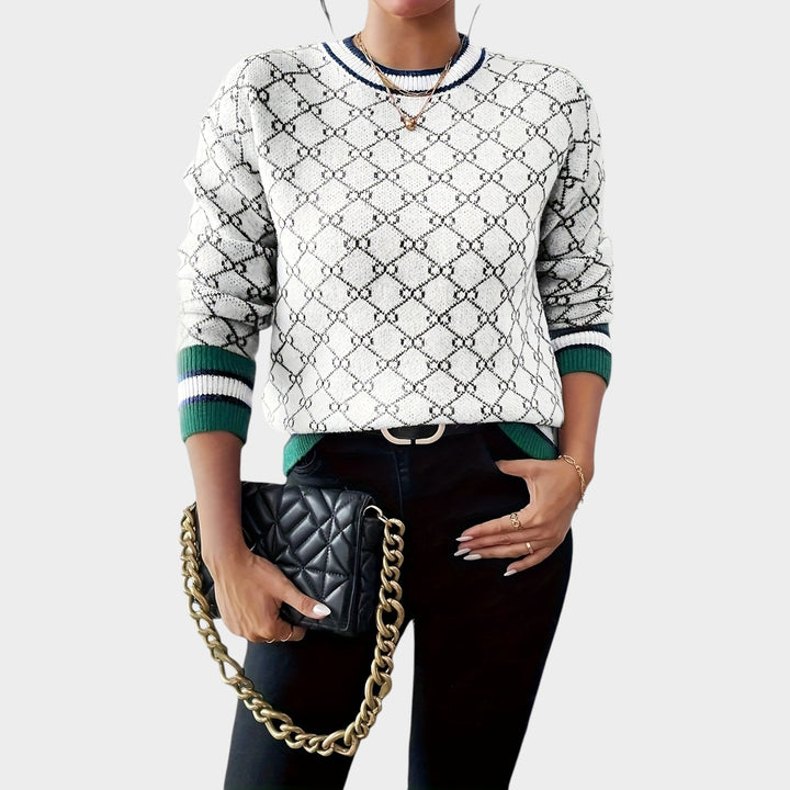 Women’s Knit Sweater Round Neck Ribbed Hem