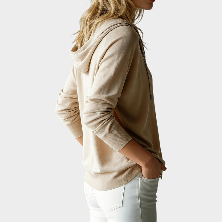 Women's Knit Cardigan Hooded Lightweight Button Front