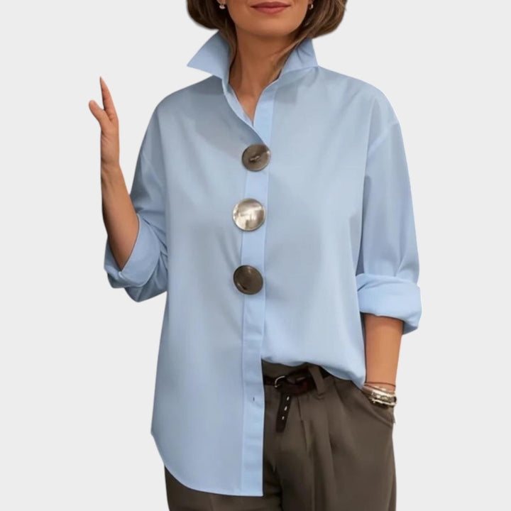 Statement Button Oversized Blouse