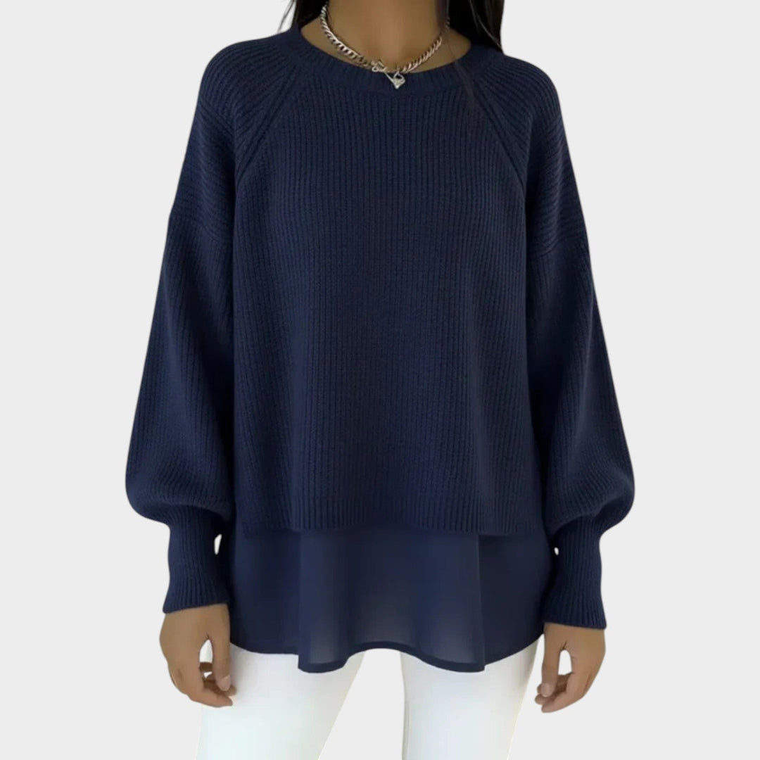 Women's Knit Sweater Two-Piece Layered