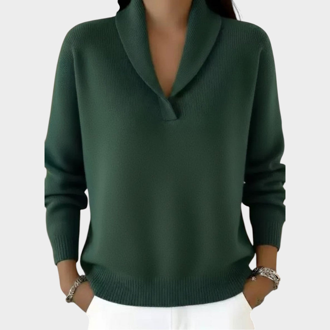Women's Knit Sweater Casual Classic V-Neck
