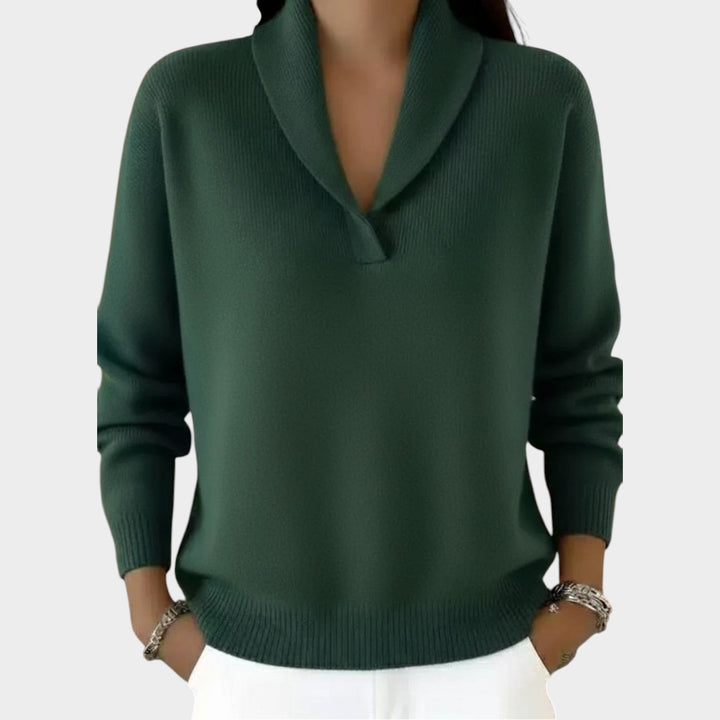 Women's Knit Sweater Casual Classic V-Neck