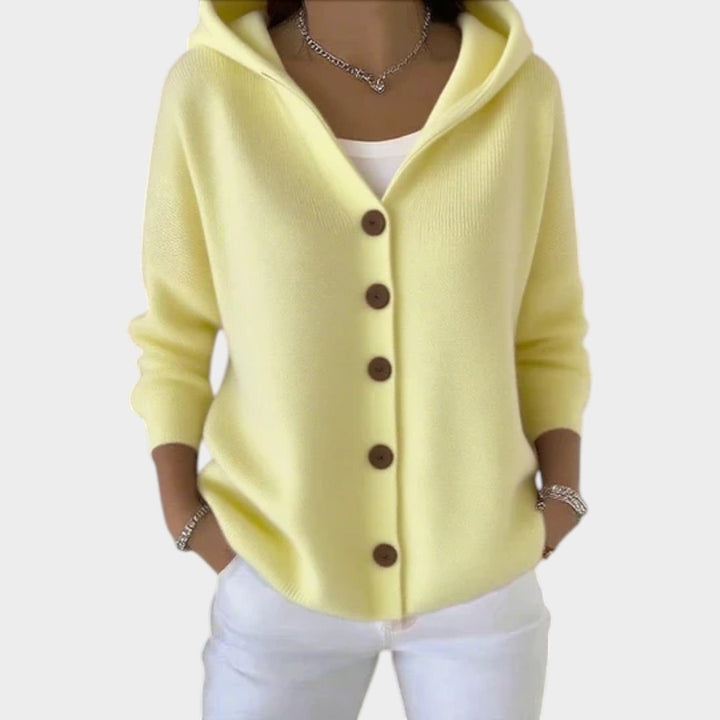 Women's Loose Fit Hooded Knit Cardigan