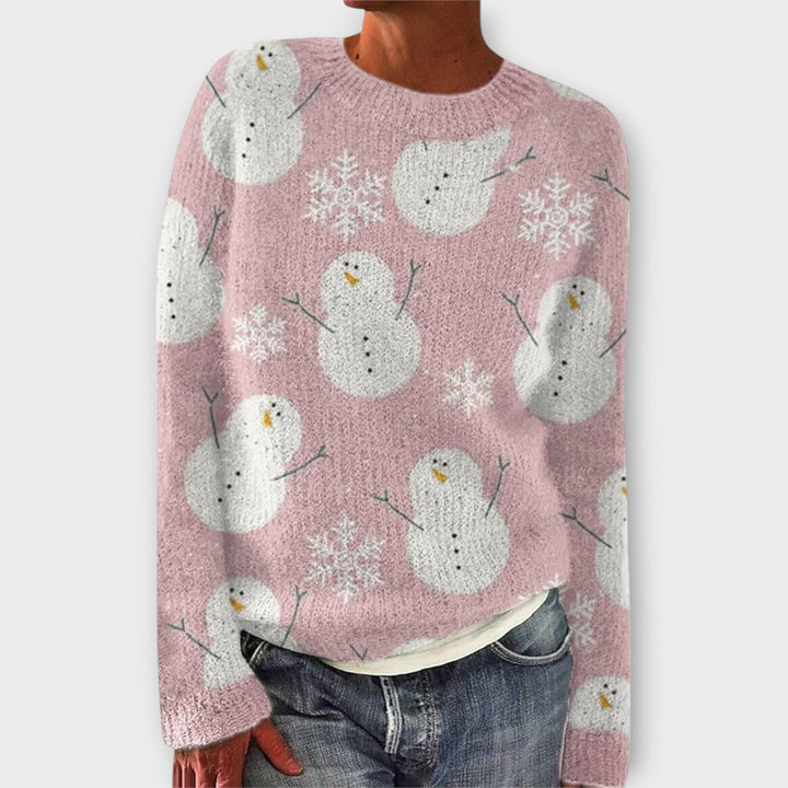 Women's Christmas Knit Crew Neck Sweater