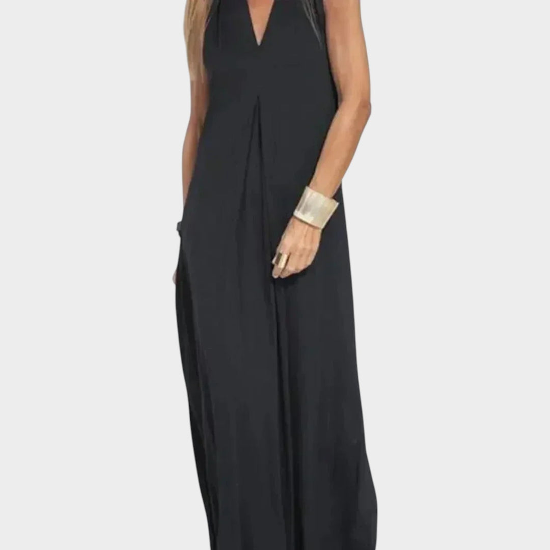Relaxed V-Neck Maxi Dress