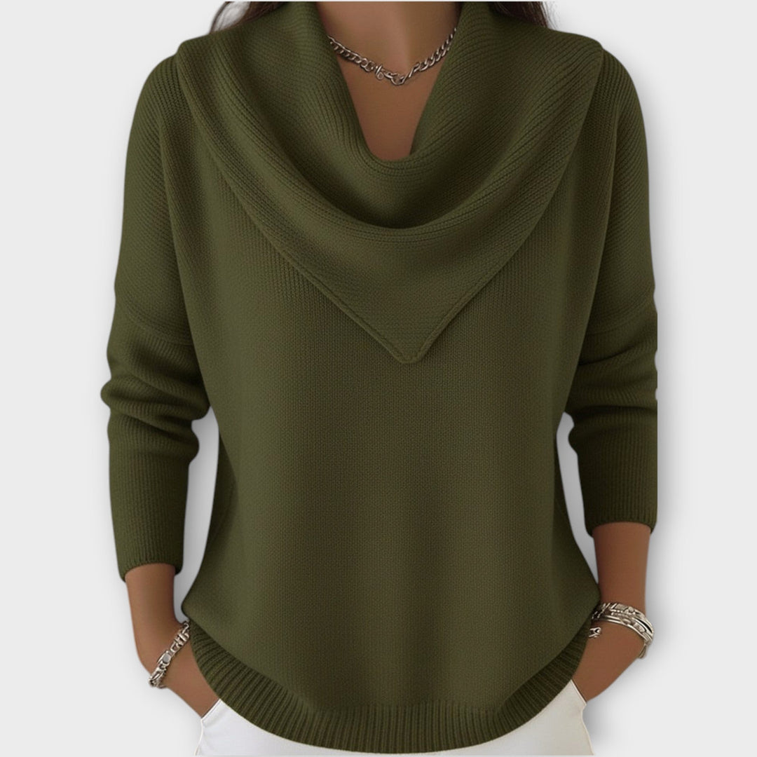Women's Knit Cowl Neck Sweater