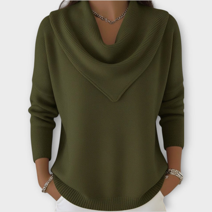 Women's Knit Cowl Neck Sweater