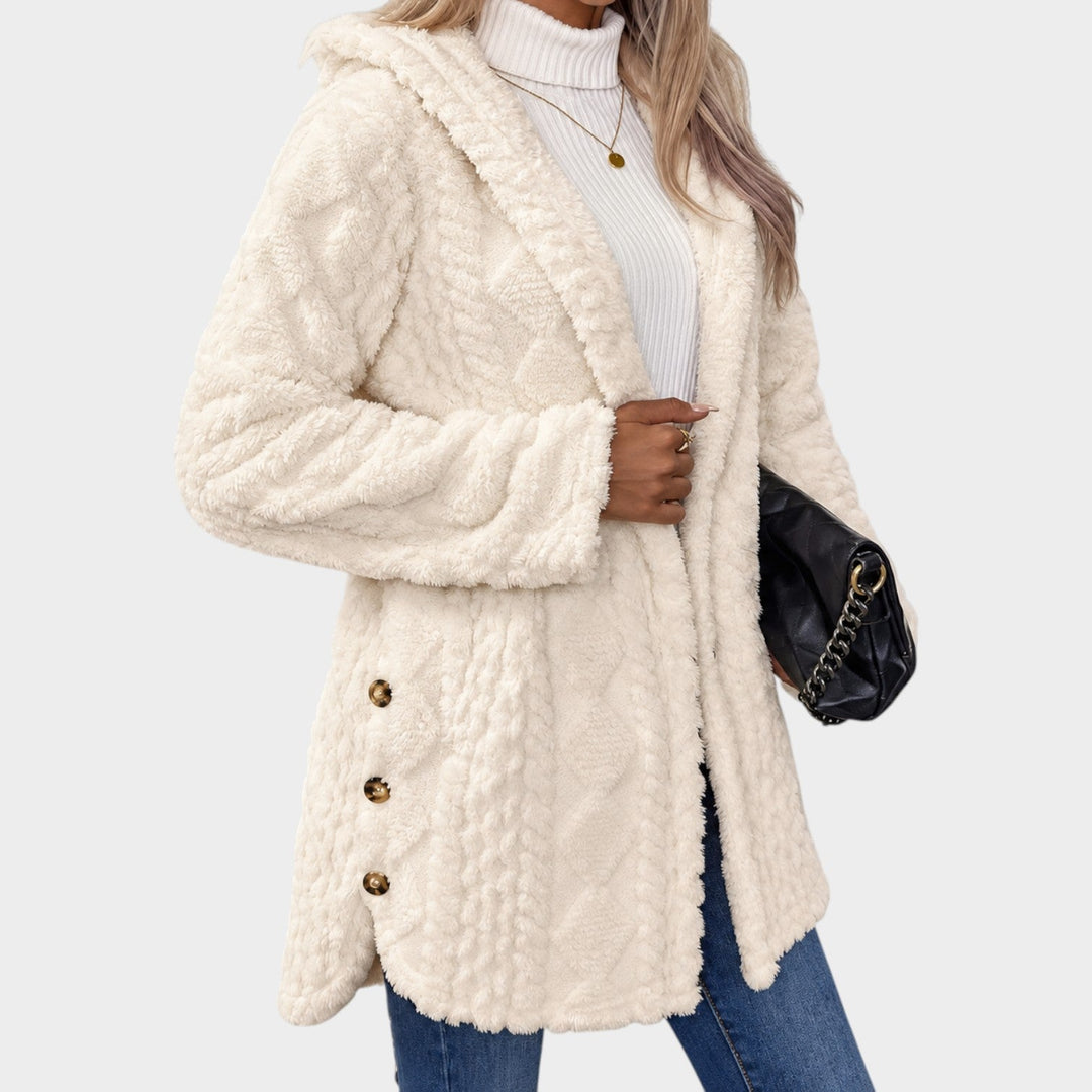 Women’s Faux-Fur Coat Quilted Padded Button Front