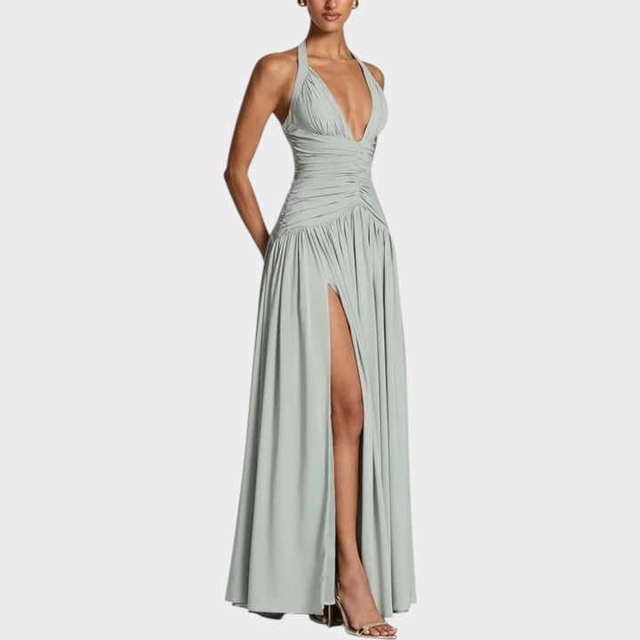 Halter Neck Maxi Dress