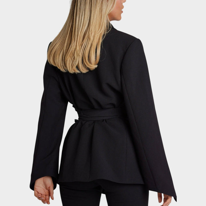 Women's Belted Tailored Fit Blazer