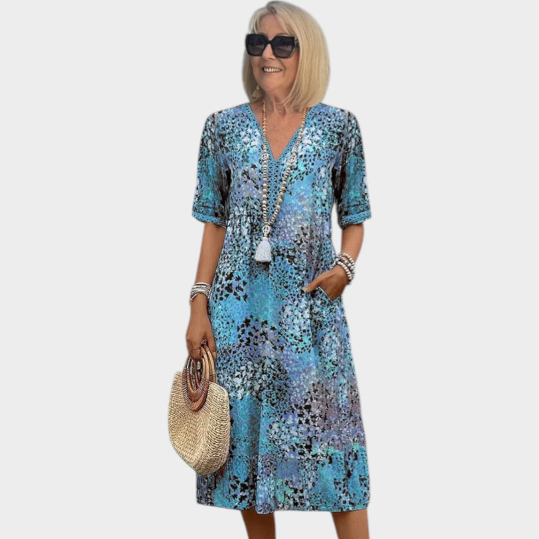 Boho Floral Midi Dress