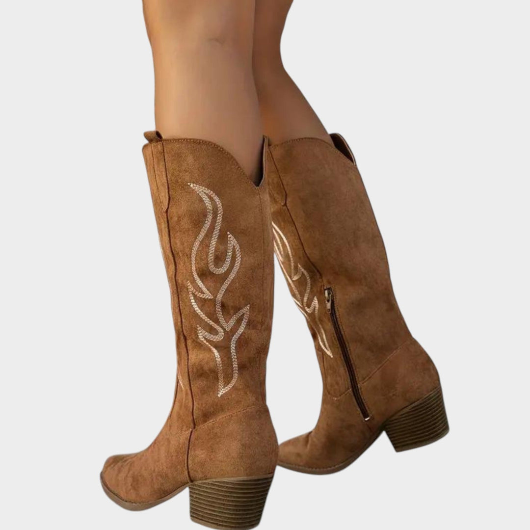 Western Embroidered Cowboy Boots