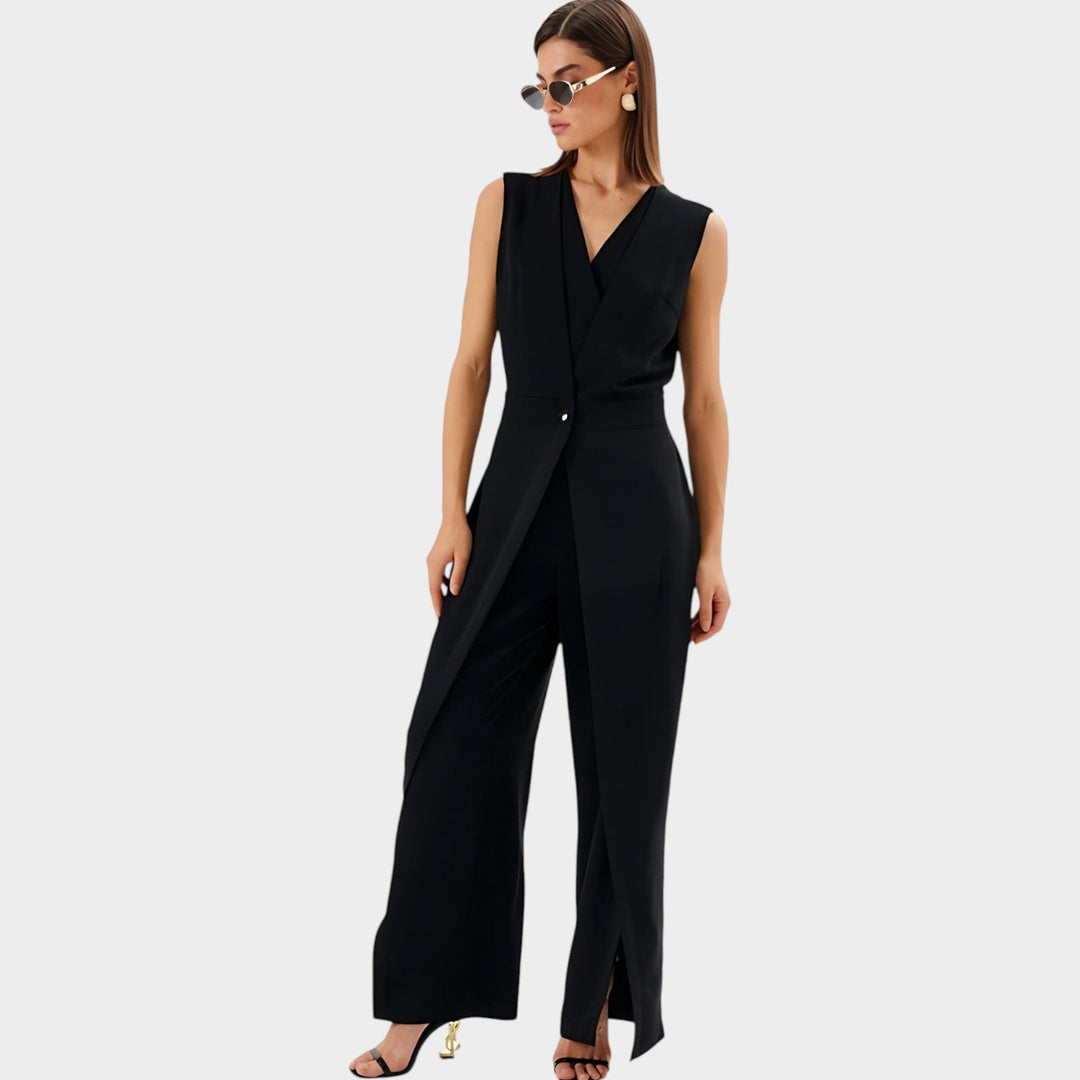 Elegant Sleeveless Tailored Jumpsuit