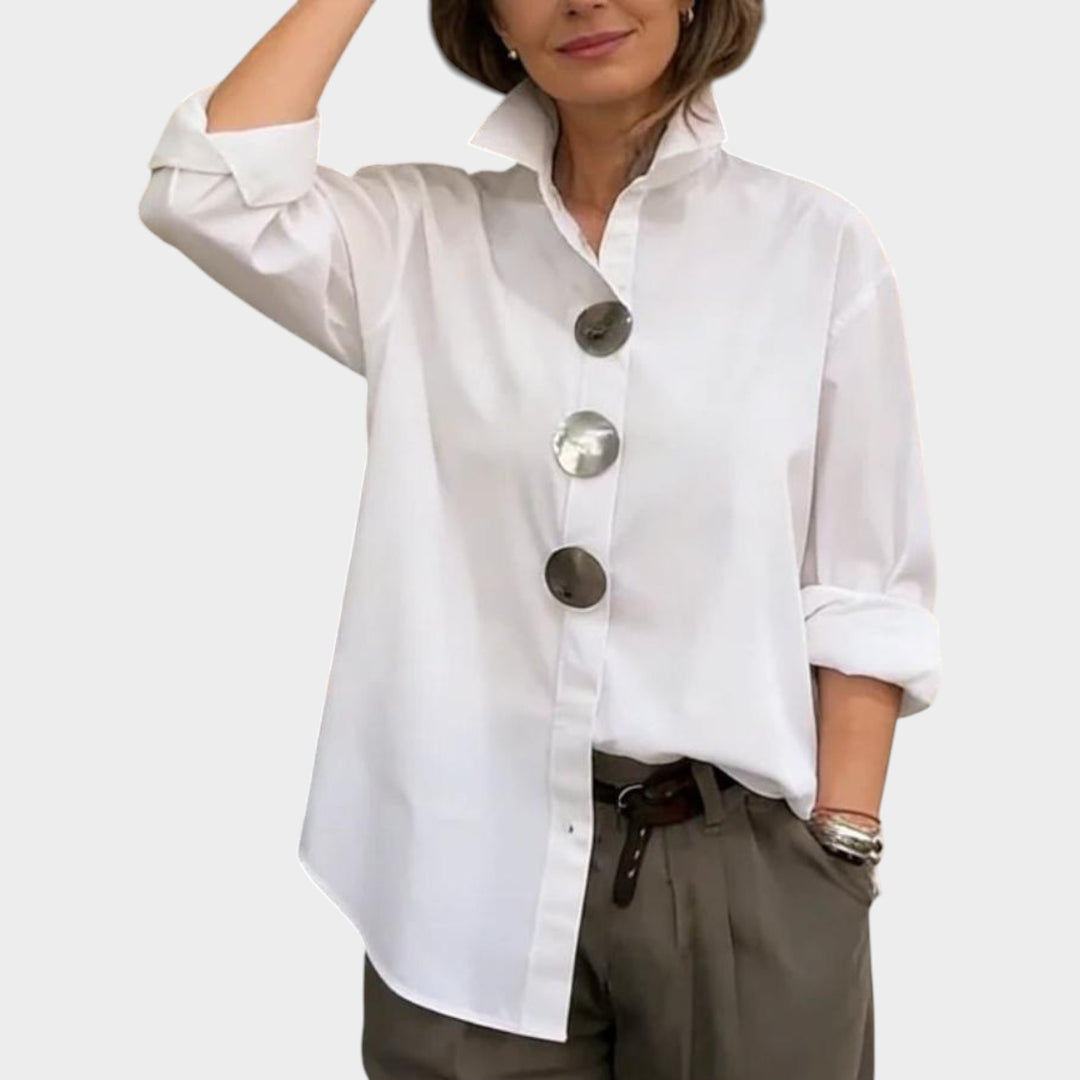 Statement Button Oversized Blouse