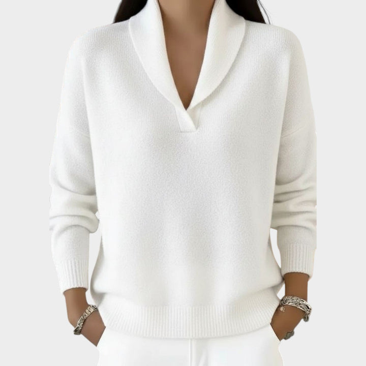Women's Knit Sweater Casual Classic V-Neck