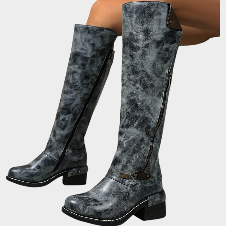Women’s High Boots Side Zipper Casual Style