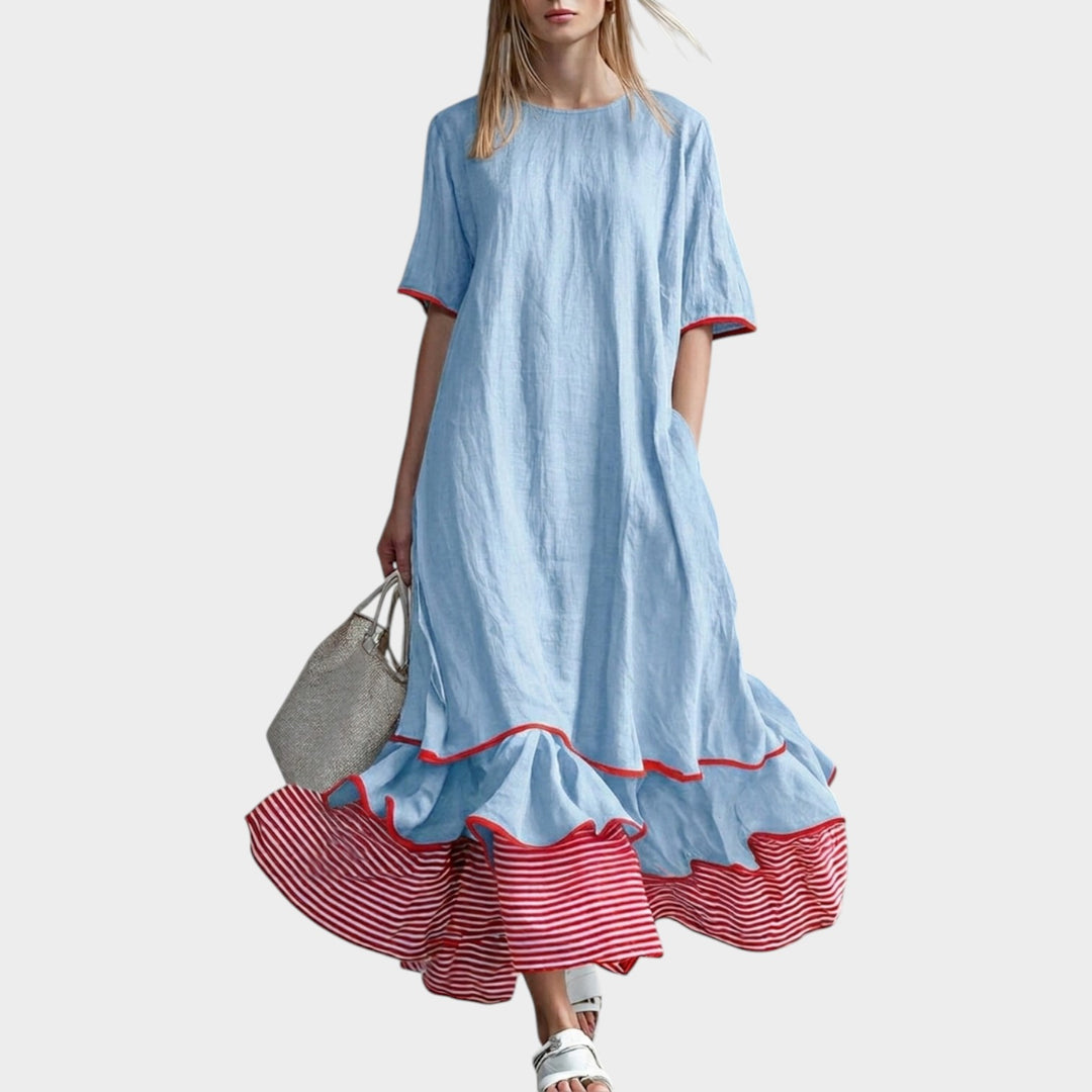 Airy Charm Tiered Dress
