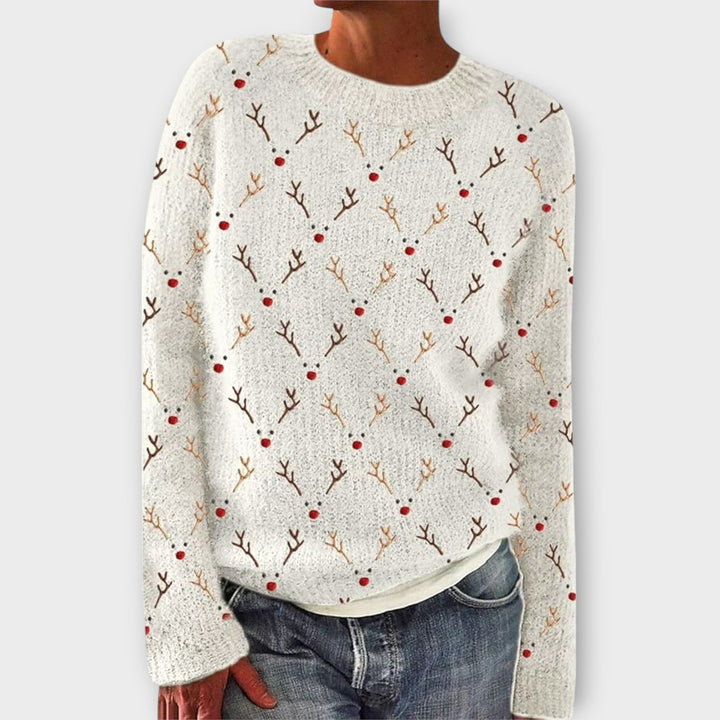 Women's Christmas Knit Crew Neck Sweater