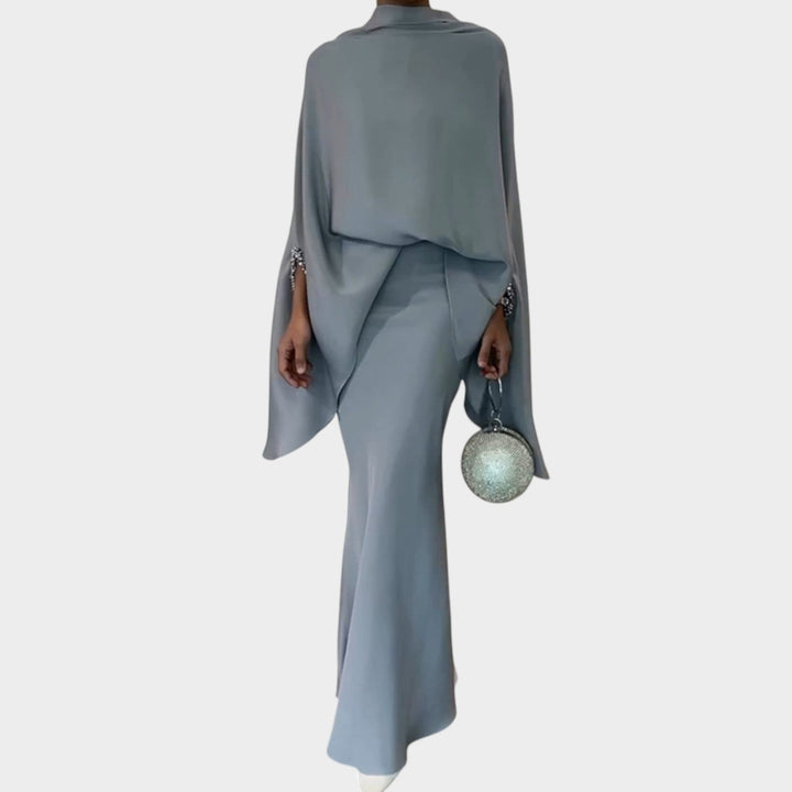 Elegant Cape-Style Two-Piece Set
