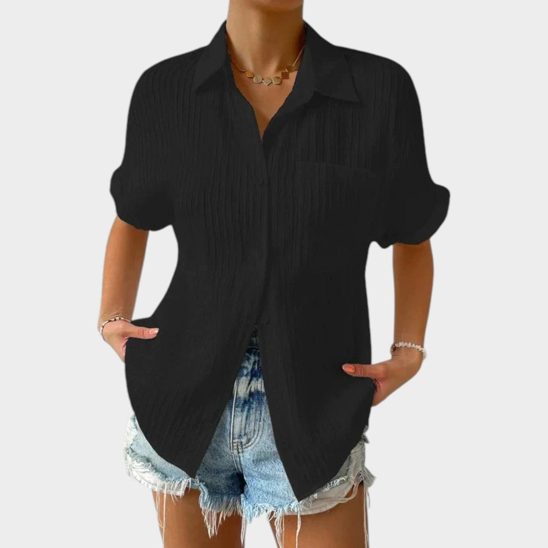 Classic Textured Button-Up Shirt