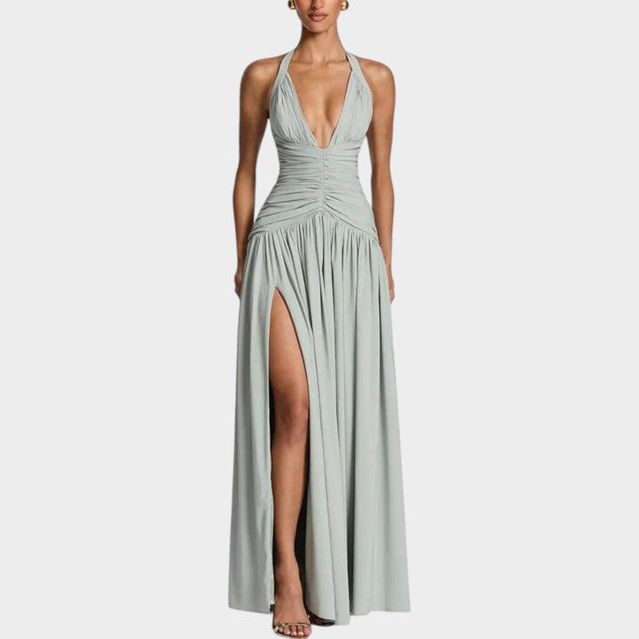 Halter Neck Maxi Dress