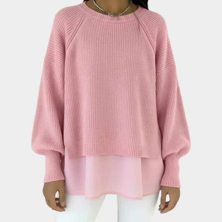 Women's Knit Sweater Two-Piece Layered